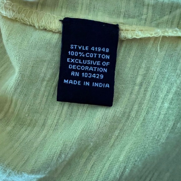 ▪️NWT INTRO Yellow Shirt with Embroidered Accent - Picture 8 of 10